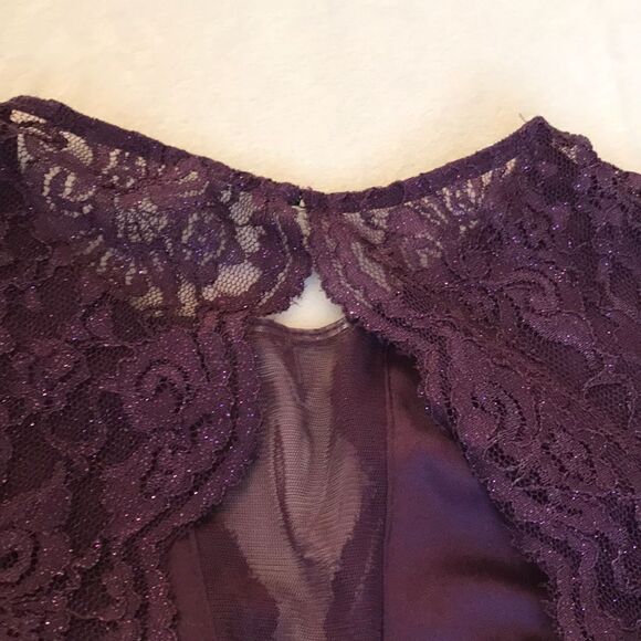 NWT City Triangles Purple Lace Crop Top - Size 15 - Picture 13 of 14